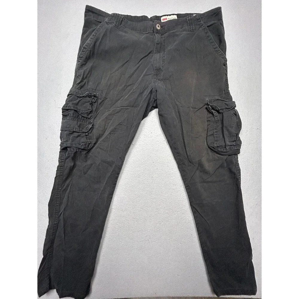 Wrangler Regular Taper Cotton Black 38x30 Mens